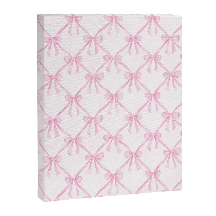 Pastel Pink Bows Coquette Aesthetic Vintage Romantic Feminine Preppy Bedroom Canvas Print Gallery Image 1