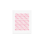 Pink bows and roses garden coquette aesthetic Art Print Gallery Image 1