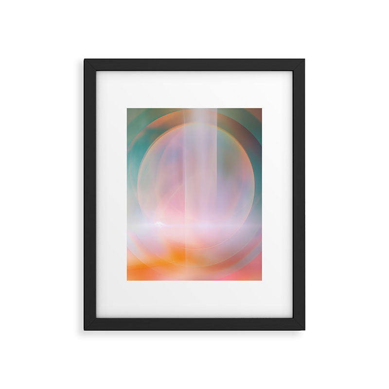 Tinted Futurism - Cosmic Spiritual Lights Framed Art Print