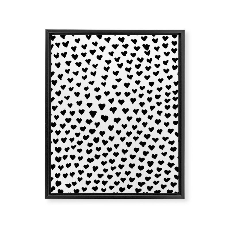 Black Heart Framed Canvas Print Gallery Image 6