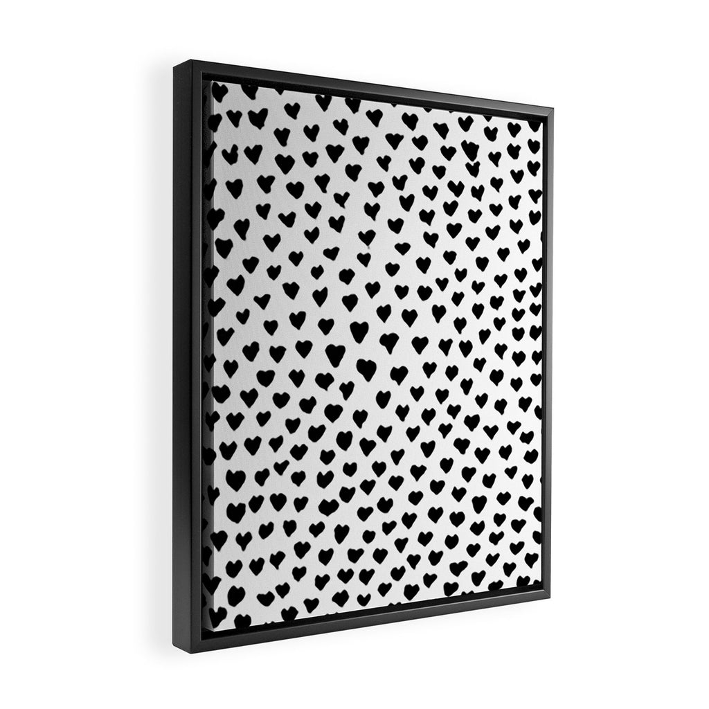Black Heart Framed Canvas Print Gallery Image 2