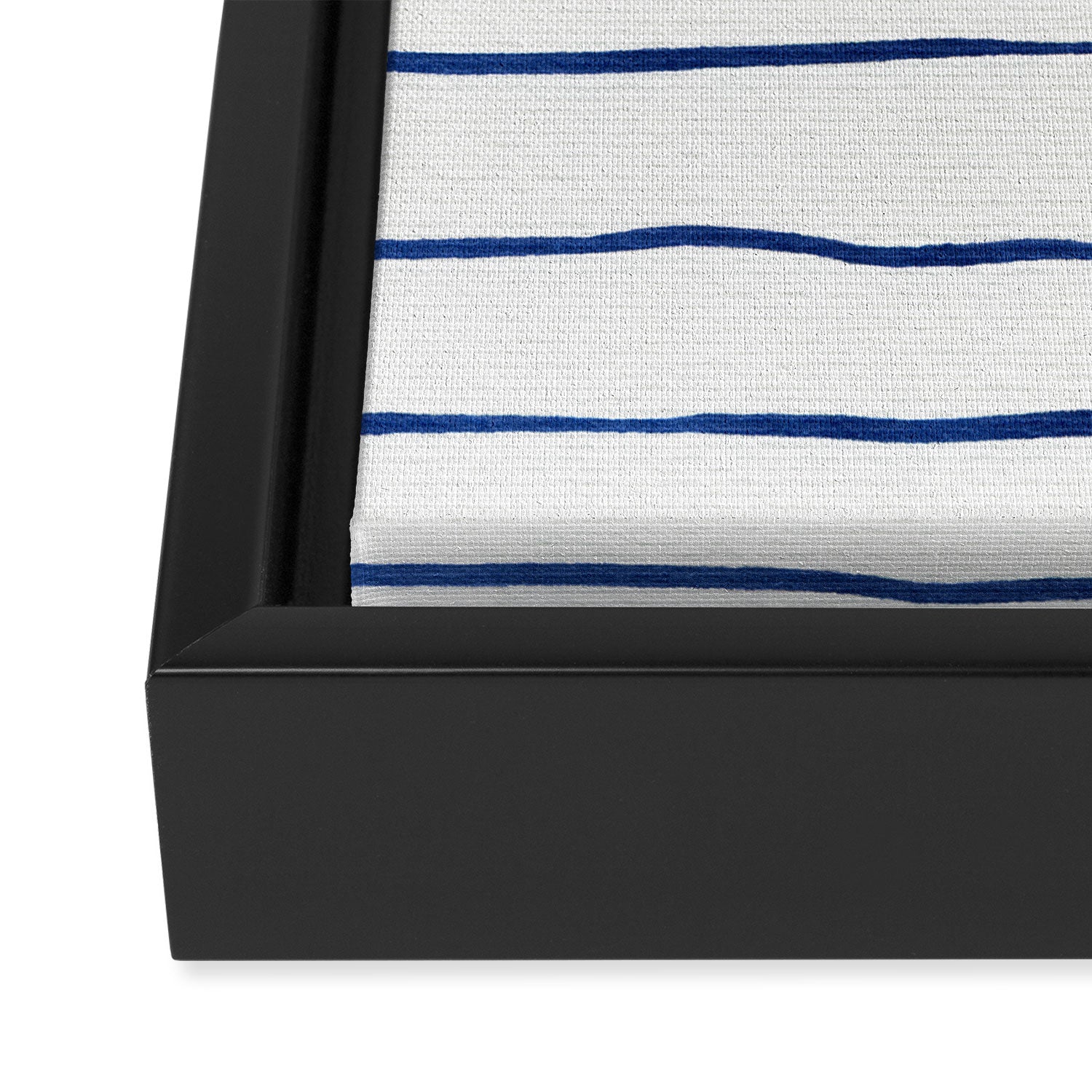 Blue Stripes Framed Canvas Print Gallery Image 3