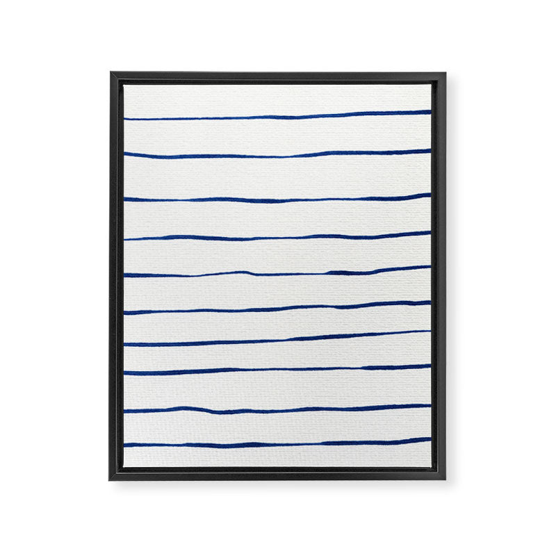 Blue Stripes Framed Canvas Print Gallery Image 6