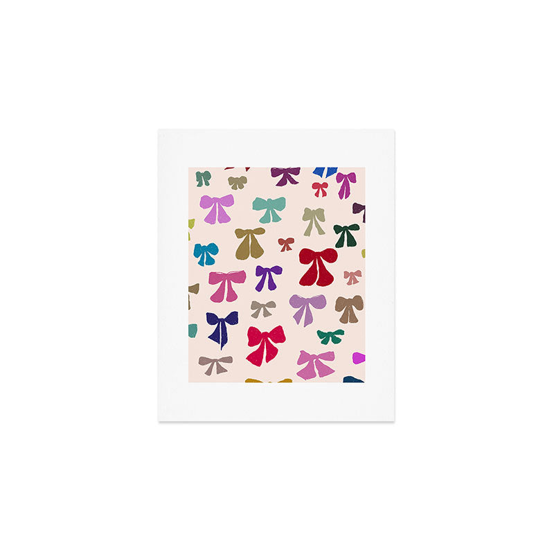 Bow Pattern in Multicolor Art Print Gallery Image 1