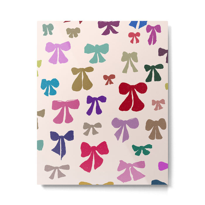 Bow Pattern in Multicolor Metal Print Gallery Image 1