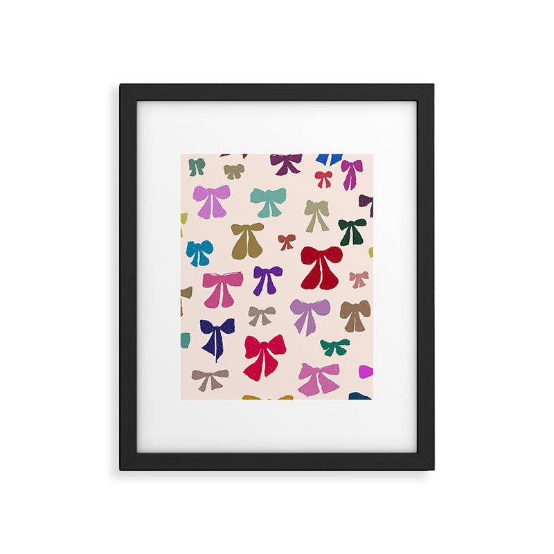 Bow Pattern in Multicolor Framed Art Print Gallery Image 5