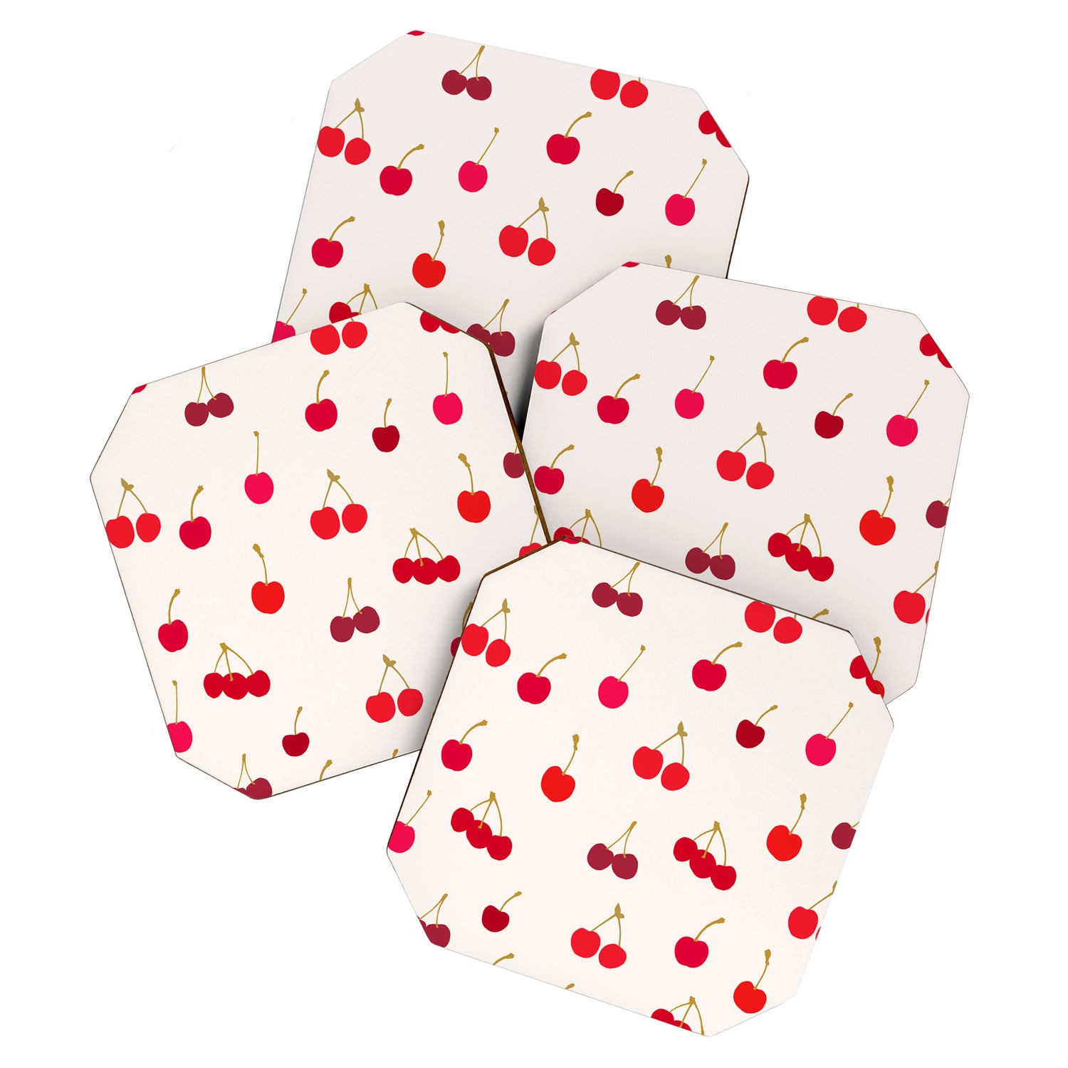 Cherries Pattern Coaster Gallery Image 1