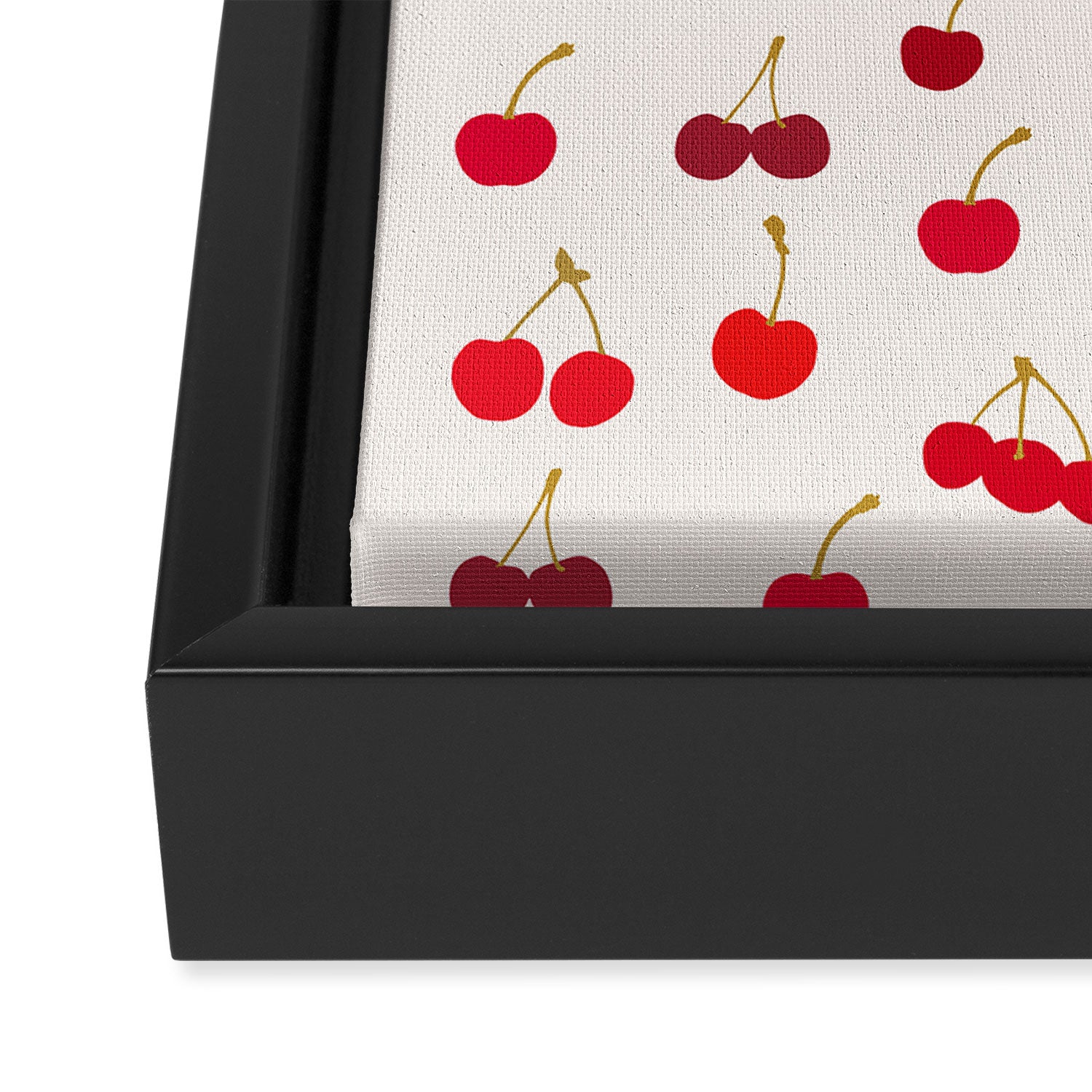 Cherries Pattern Framed Canvas Print Gallery Image 3