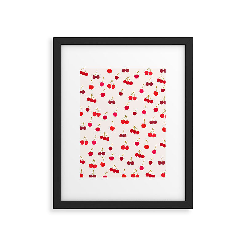 Cherries Pattern Framed Art Print Gallery Image 5