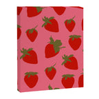 Strawberries Pattern on Pink Canvas Print Gallery Image 6