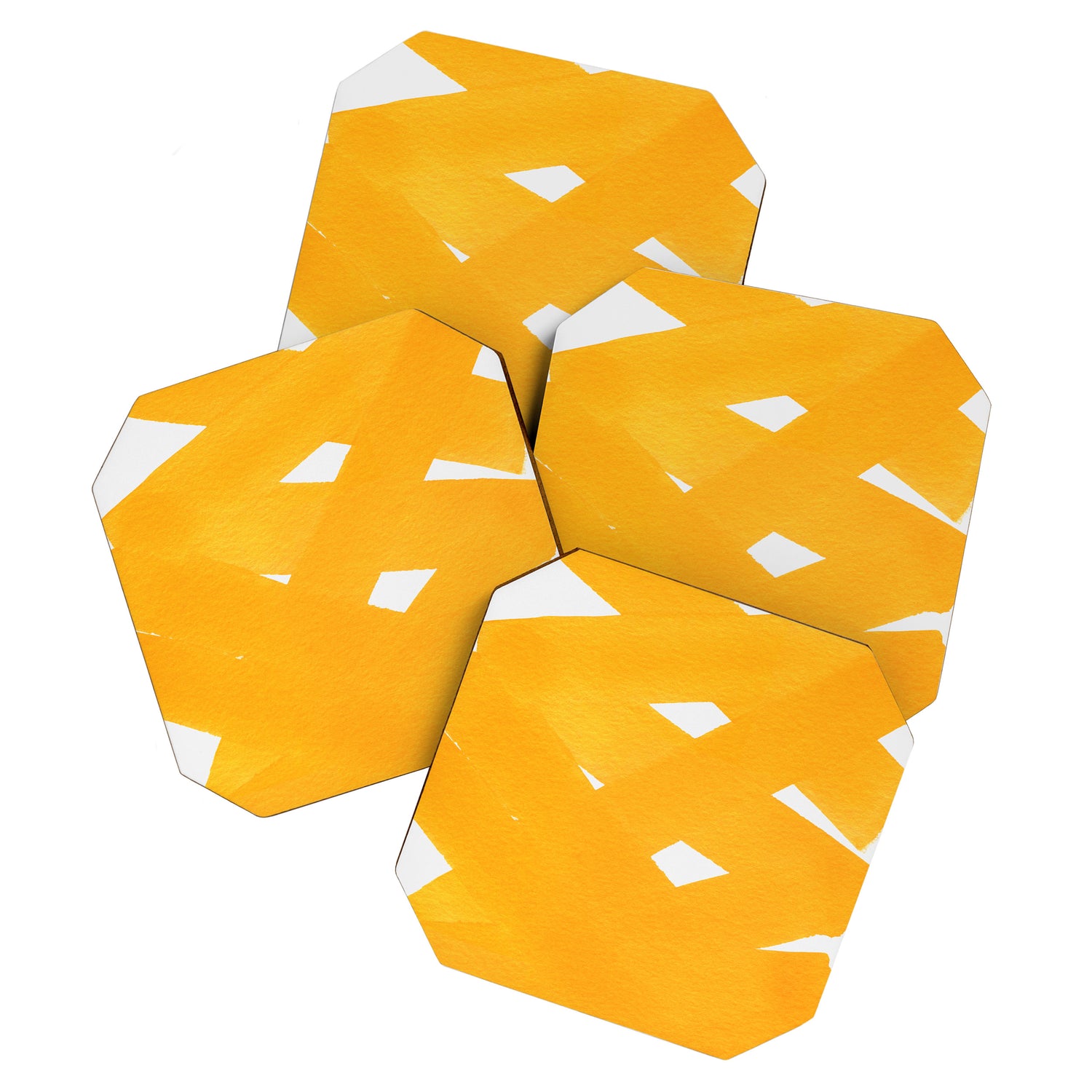 Superwatercolor Deep Yellow Coaster Gallery Image 1