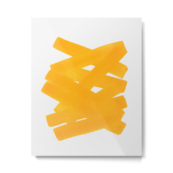 Superwatercolor Deep Yellow Metal Print Gallery Image 1