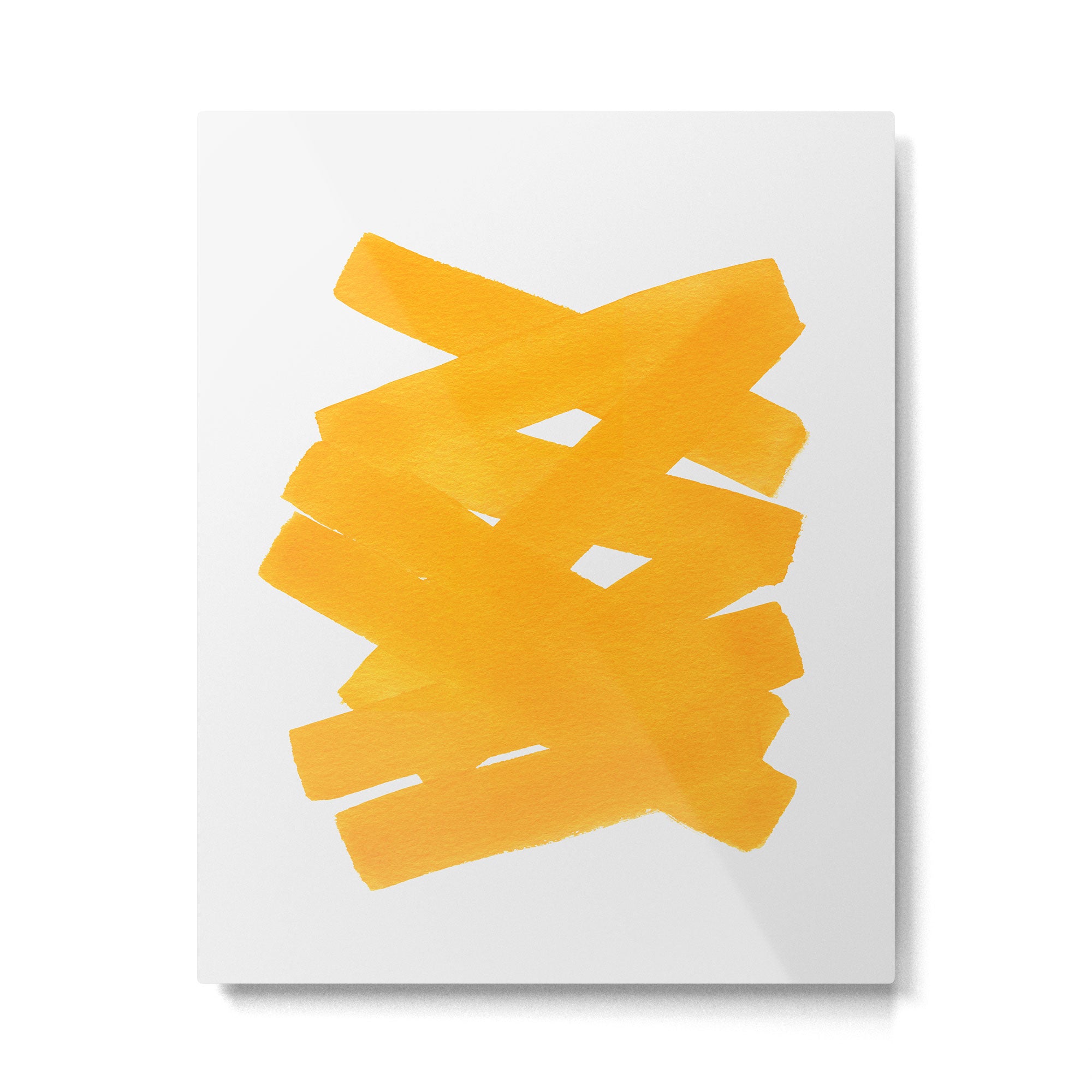 Superwatercolor Deep Yellow Metal Print Gallery Image 4