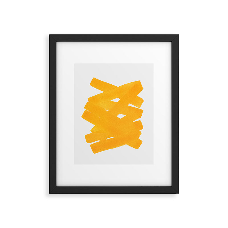 Superwatercolor Deep Yellow Framed Art Print Gallery Image 5