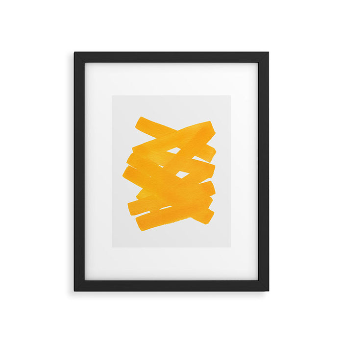 Superwatercolor Deep Yellow Framed Art Print Gallery Image 1