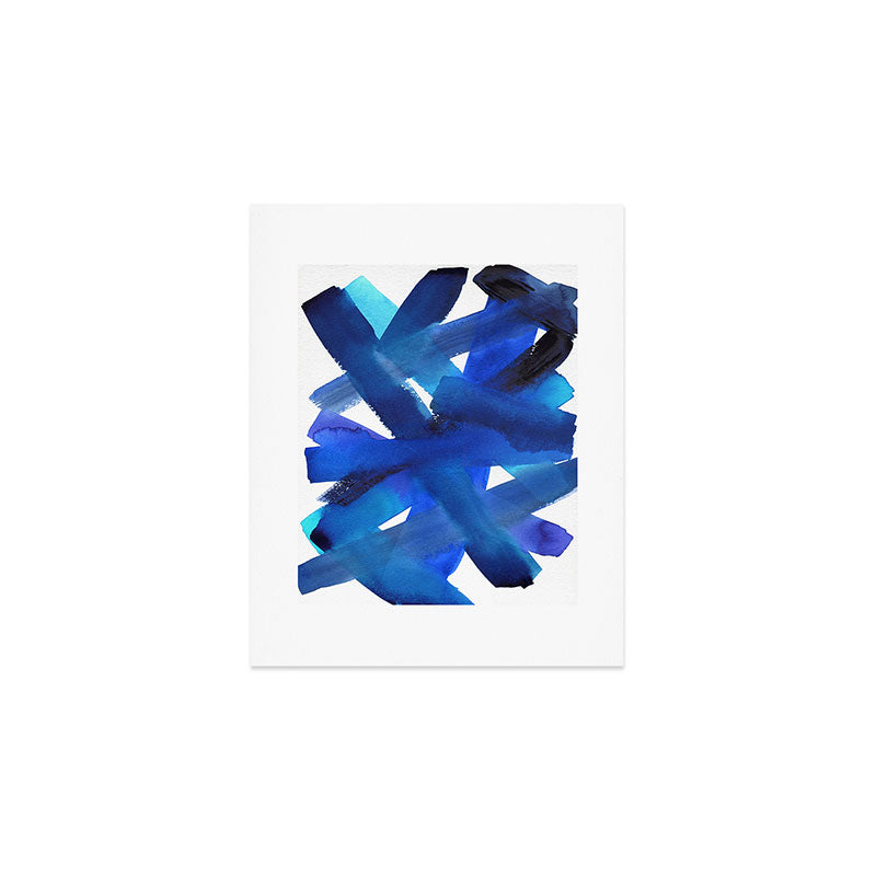 Superwatercolor Multiblue Art Print Gallery Image 1