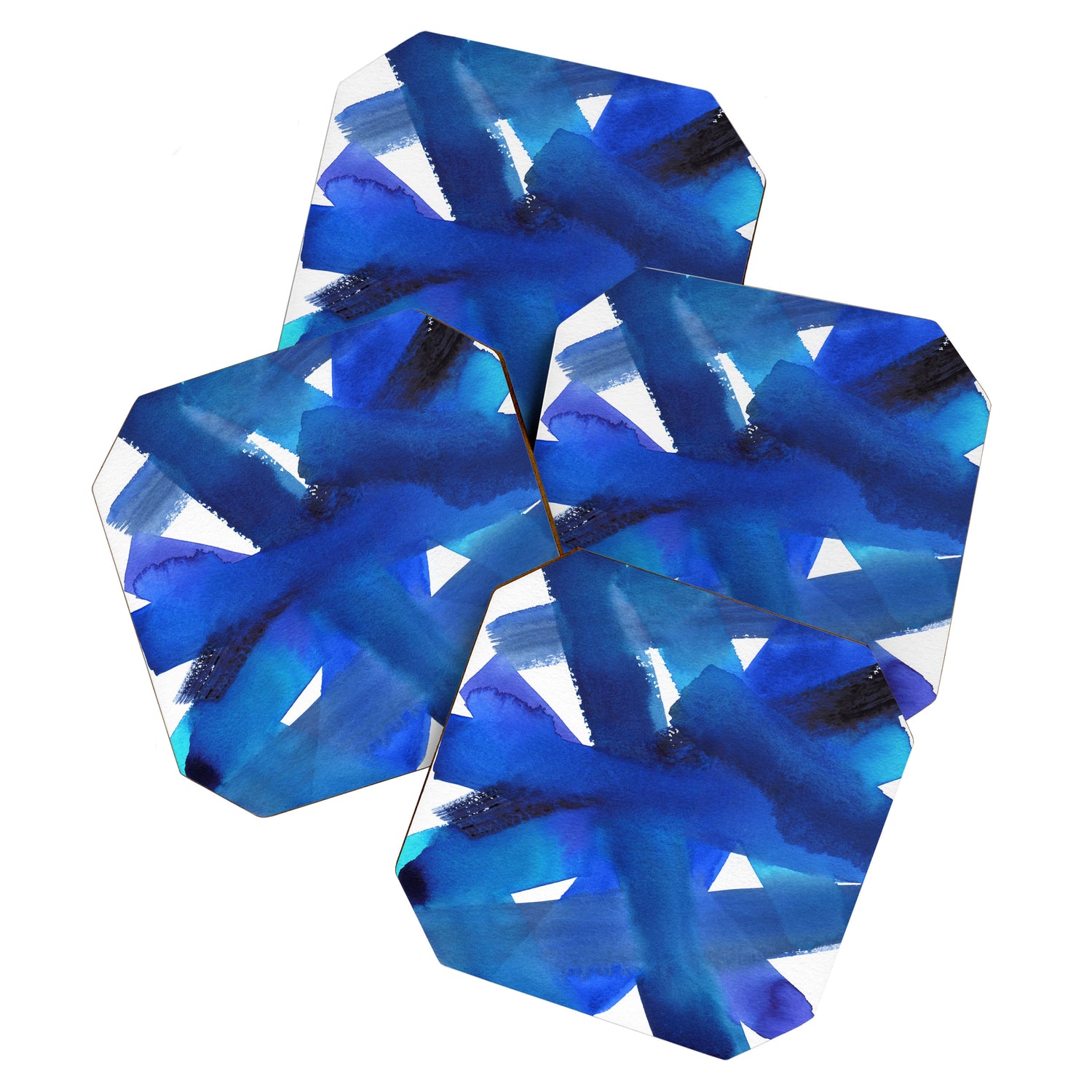 Superwatercolor Multiblue Coaster Gallery Image 1