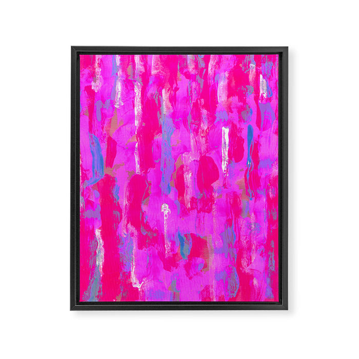 Vibrant Pink Framed Canvas Print Gallery Image 1
