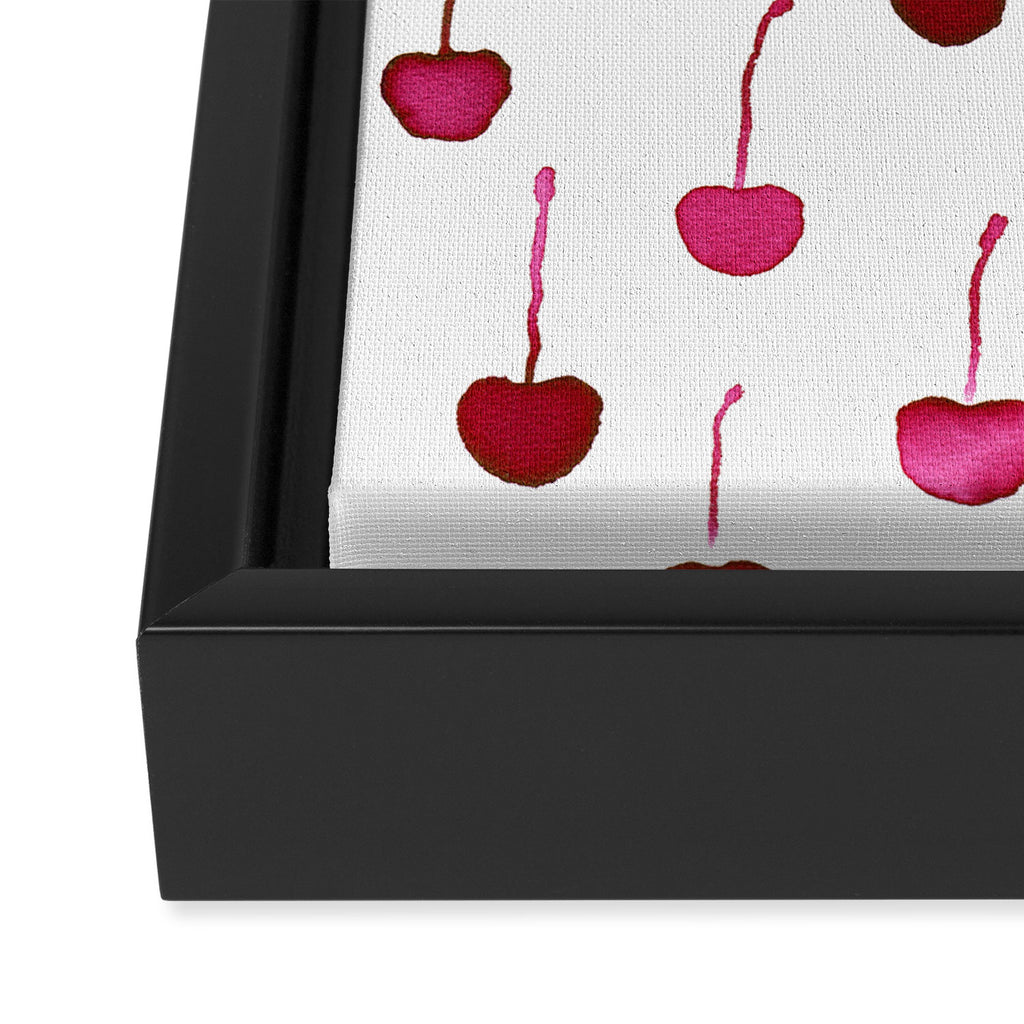 Watercolor Cherries Framed Canvas Print Gallery Image 3
