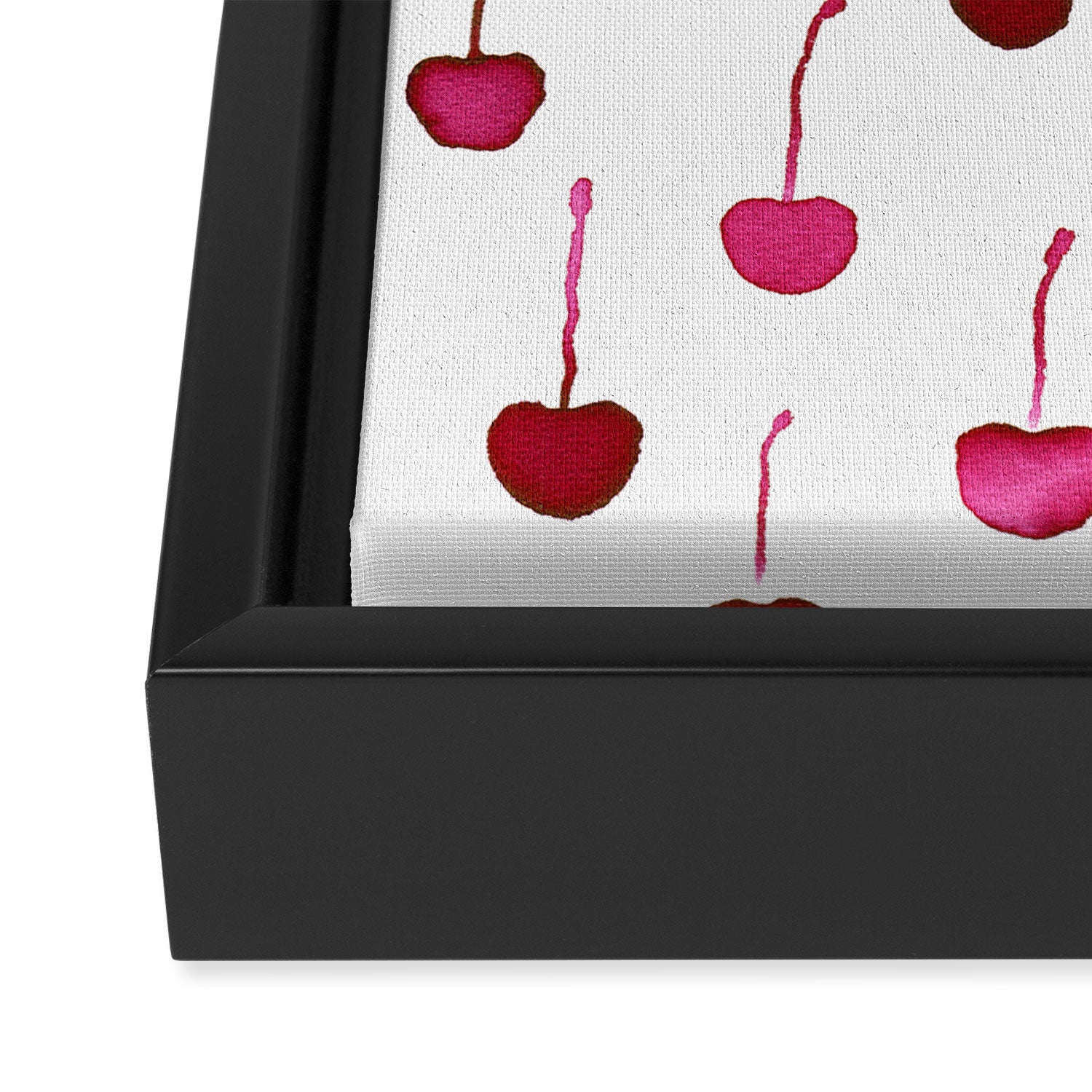 Watercolor Cherries Framed Canvas Print Gallery Image 3