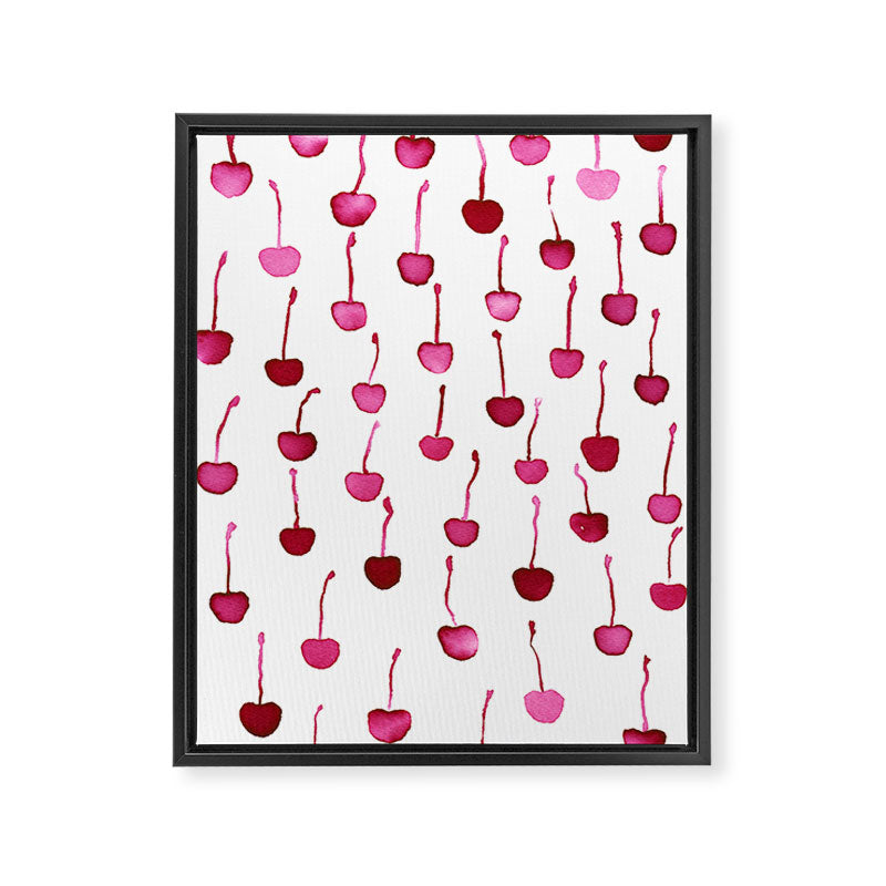 Watercolor Cherries Framed Canvas Print Gallery Image 6