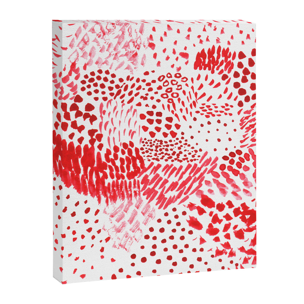 Watercolor Red Rhythm Canvas Print Gallery Image 6