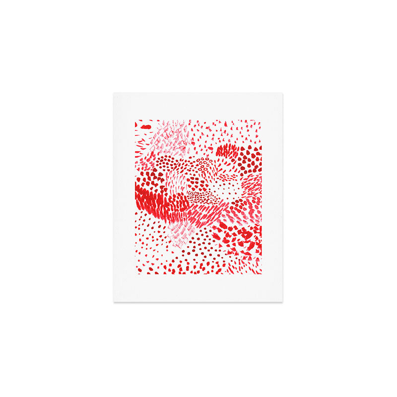 Watercolor Red Rhythm Art Print Gallery Image 1