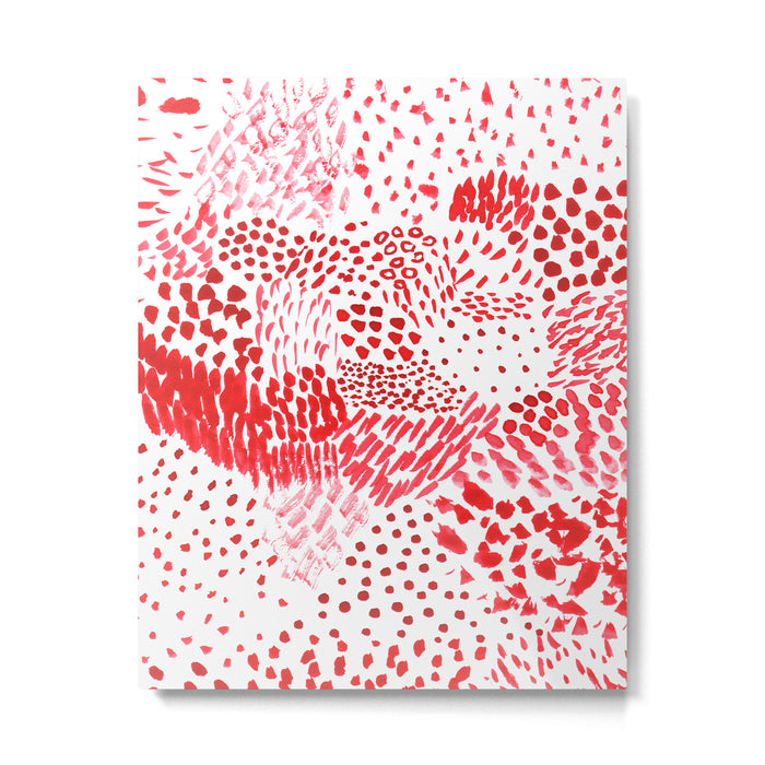 Watercolor Red Rhythm Metal Print Gallery Image 1