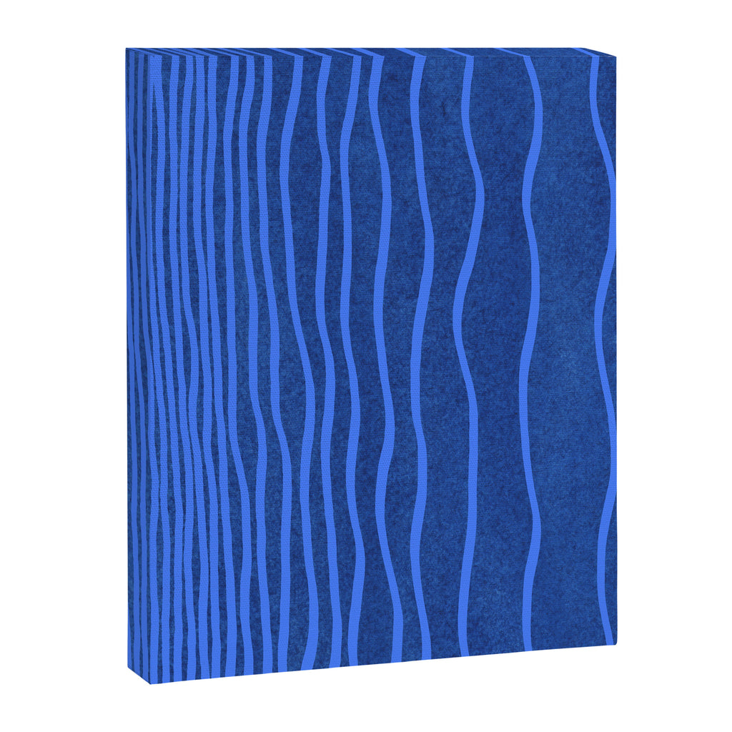 Wavy Stripes in Blue Canvas Print Gallery Image 6