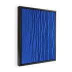 Wavy Stripes in Blue Framed Canvas Print Gallery Image 2