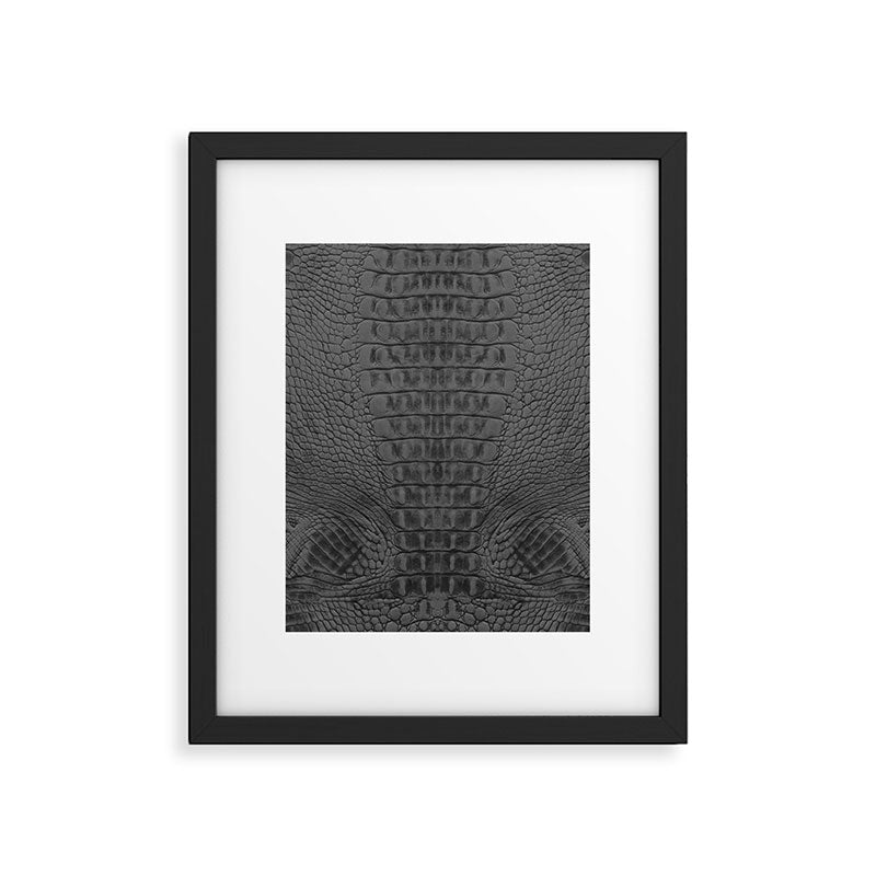 black crocodile skin Framed Art Print Gallery Image 6