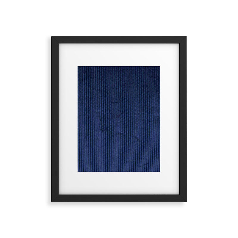blue corduroy Framed Art Print Gallery Image 6