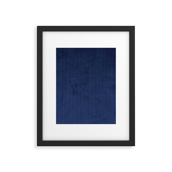 blue corduroy Framed Art Print Gallery Image 1