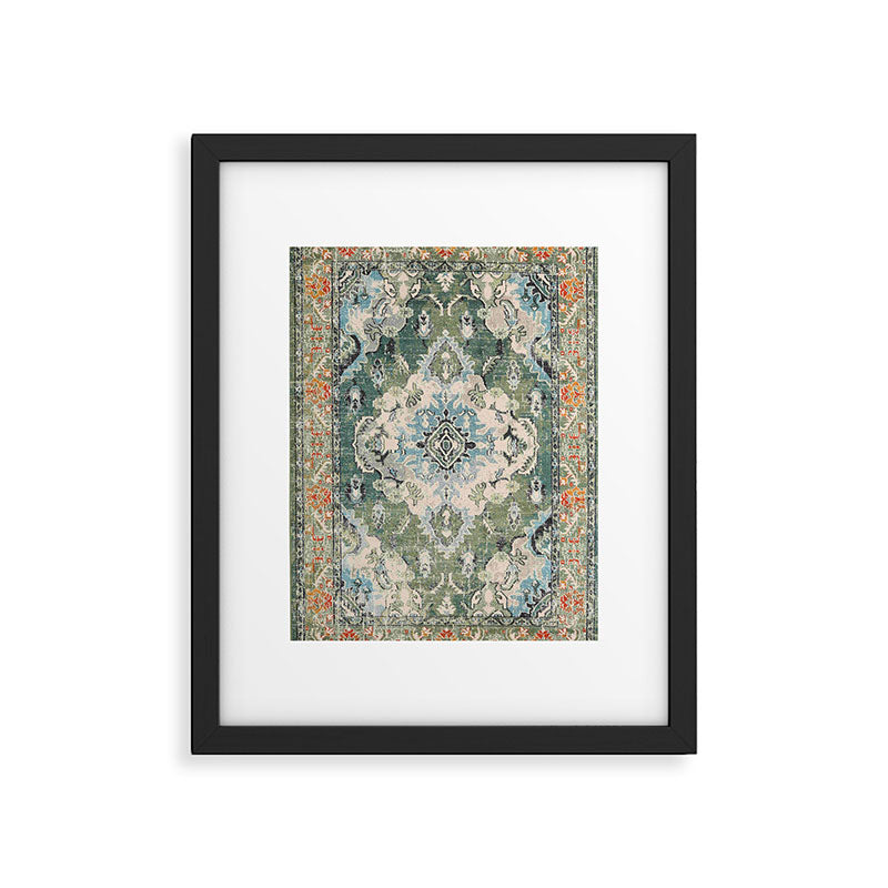 Green Persian rug Framed Art Print Gallery Image 5