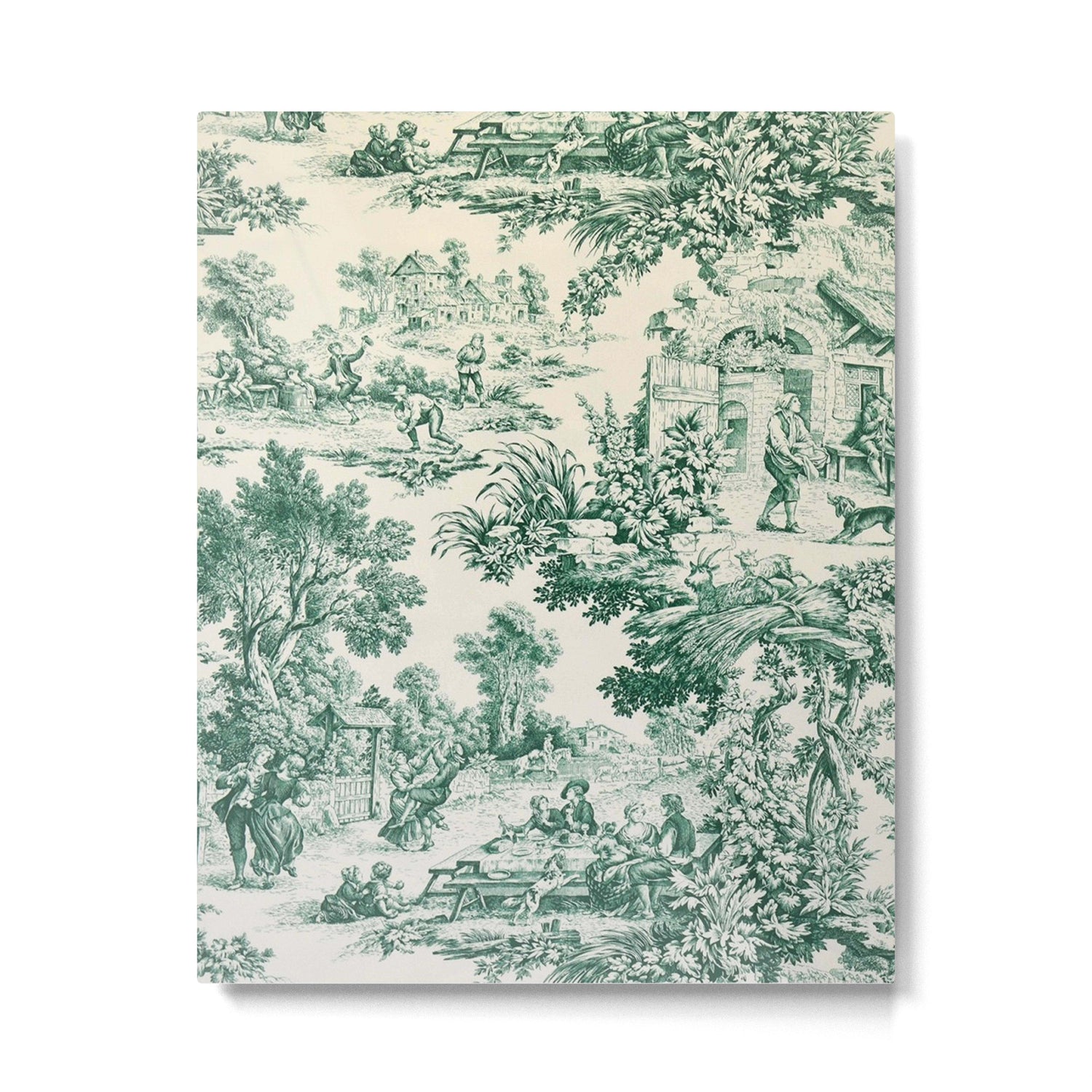 Green Toile de Jouy Metal Print Gallery Image 6