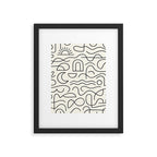 Mediterranean Minimal Line Art Pattern Framed Art Print Gallery Image 6