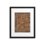 mustard antique rug Framed Art Print Gallery Image 5