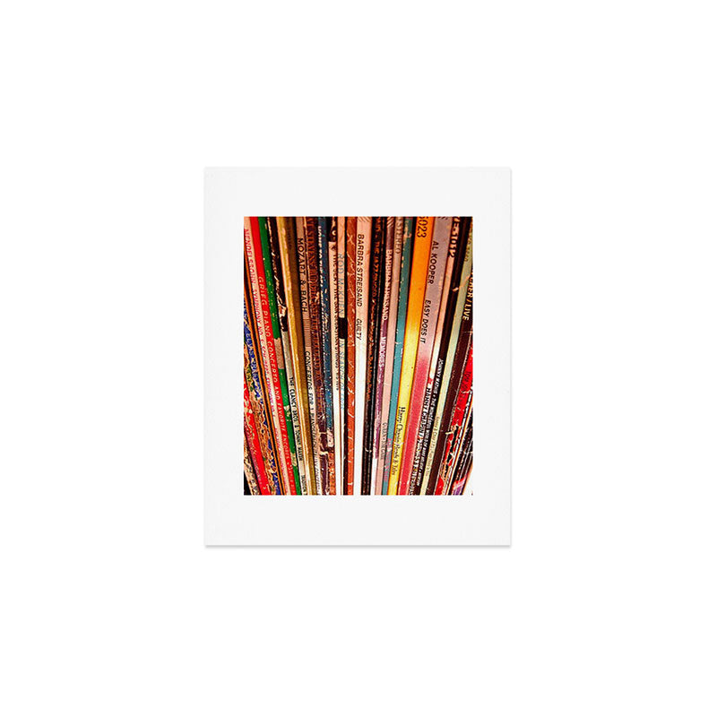Old colored vinyl records Art Print Gallery Image 1