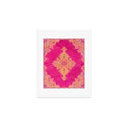 Pink ang Orange oriental carpet Art Print Gallery Image 1