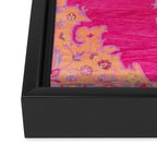 Pink ang Orange oriental carpet Framed Canvas Print Gallery Image 3