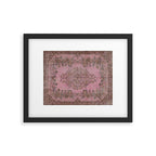 pink oriental vintage carpet Framed Art Print Gallery Image 5
