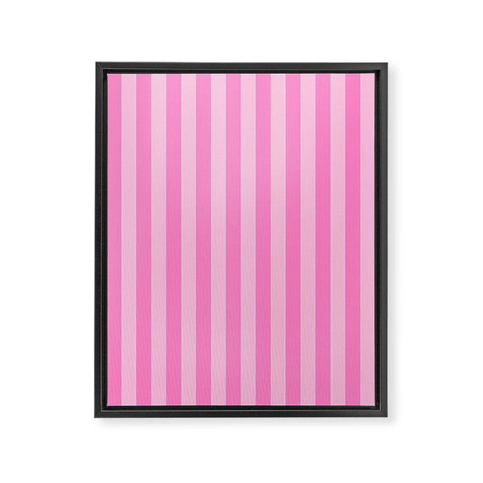pink stripes Framed Canvas Print Gallery Image 1