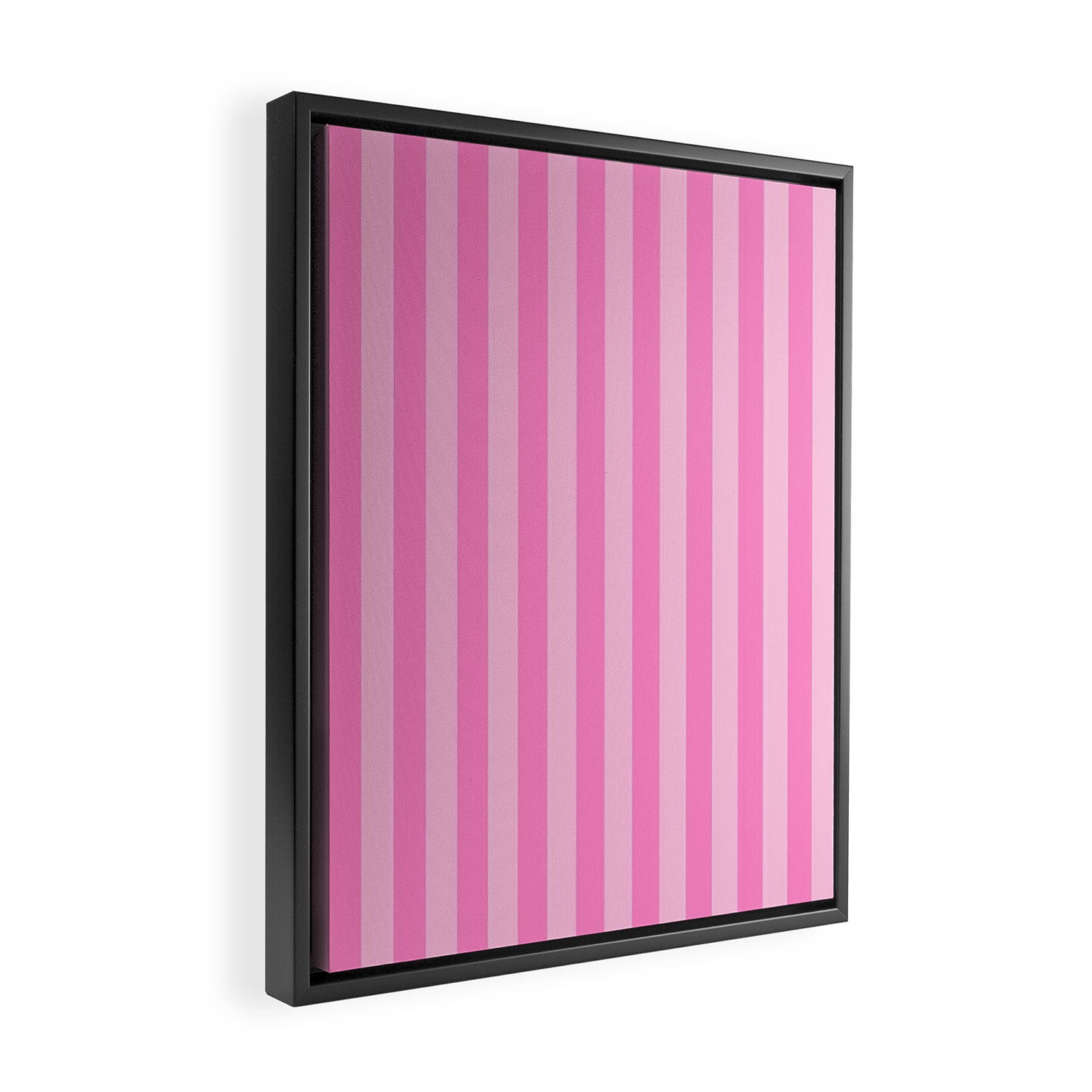 pink stripes Framed Canvas Print Gallery Image 2