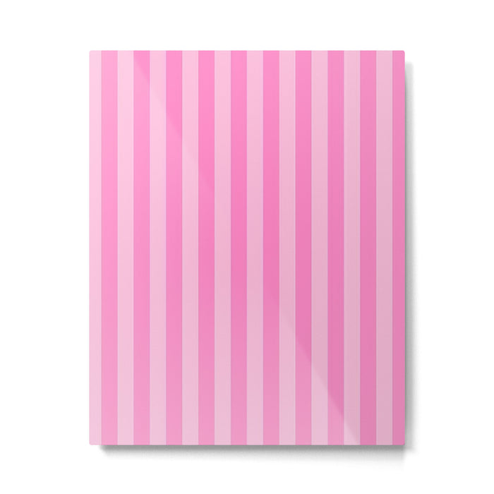 pink stripes Metal Print Gallery Image 1