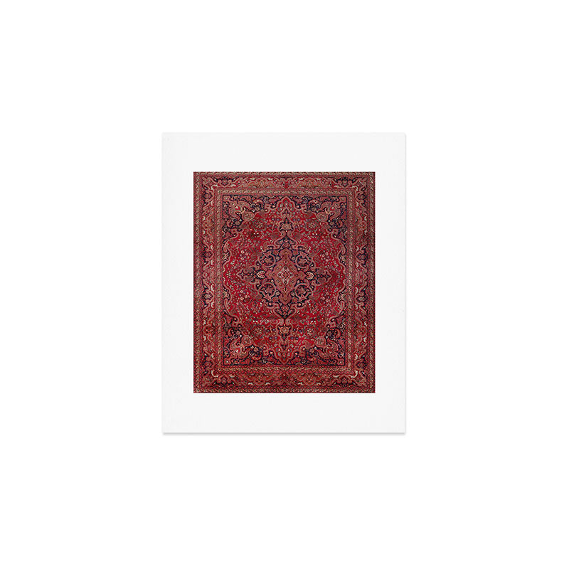 Red Antique Carpet Art Print Gallery Image 1