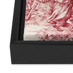 Red Toile de Jouy - 2 Framed Canvas Print Gallery Image 3