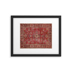 Vintage red geometric carpet Framed Art Print Gallery Image 5