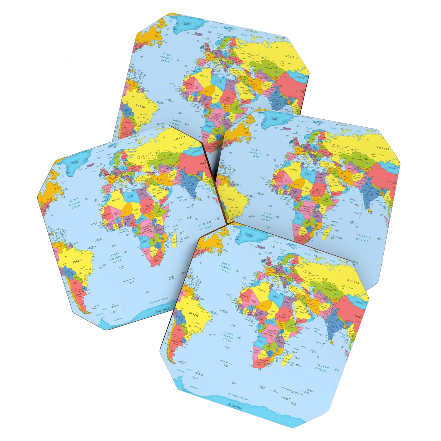 world map - academic Coaster Gallery Image 1