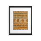 Yellow ochre kilim carpet Framed Art Print Gallery Image 5