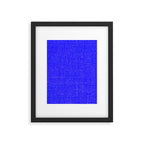 Electric Blue Grasscloth Framed Art Print Gallery Image 6